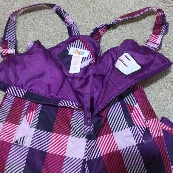 Circo-Plaid Purple and Pink Winter Overalls - Picture 8 of 8